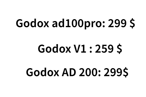 Price difference for Godox falsh